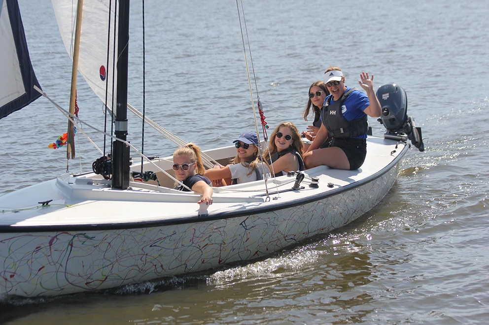 Kielboot Besturen Op Het Water Groep